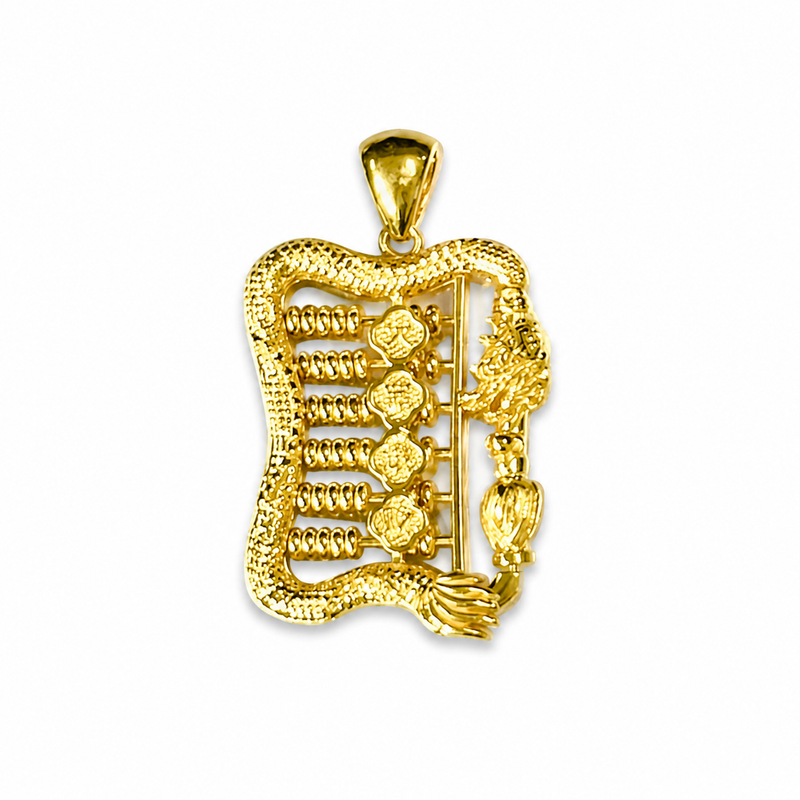 Prosperity Dragon Abacus Pendant