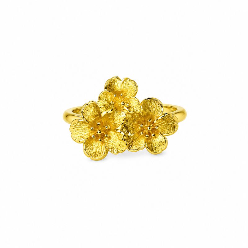 Hydrangea Trio Ring