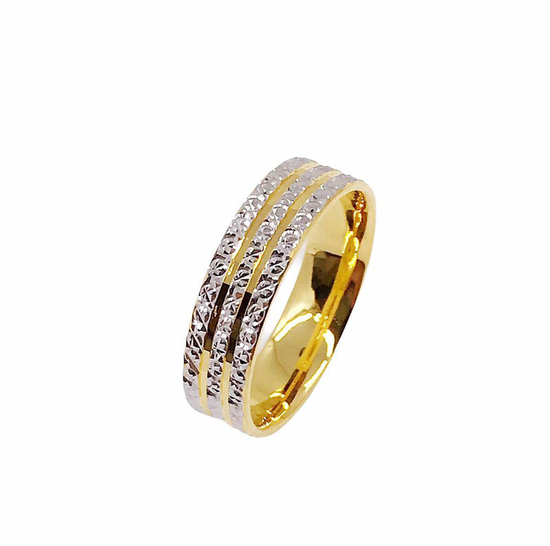 Stripe Plating Wedding Band